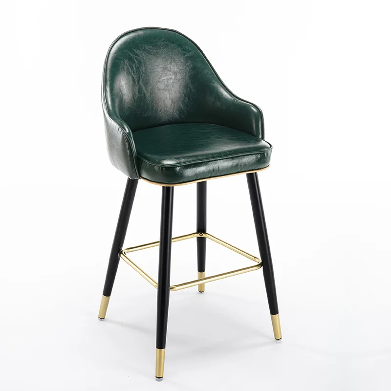 
Modern Fabric Sear Wooden Legs Stool For Counter Bar Chairs 