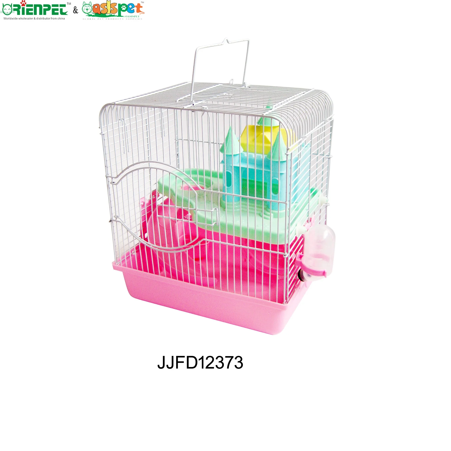 ORIENPET & OASISPET Pet Wire Hamster cage 2 layers Easy to carrie Demon Immortal Castle Ready stocks JJFD12373 Pet cage Products
