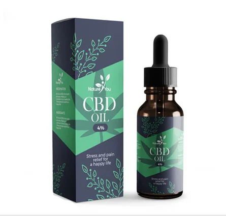 custom wholesale low moq full color printed CBD hemp oil packaging box