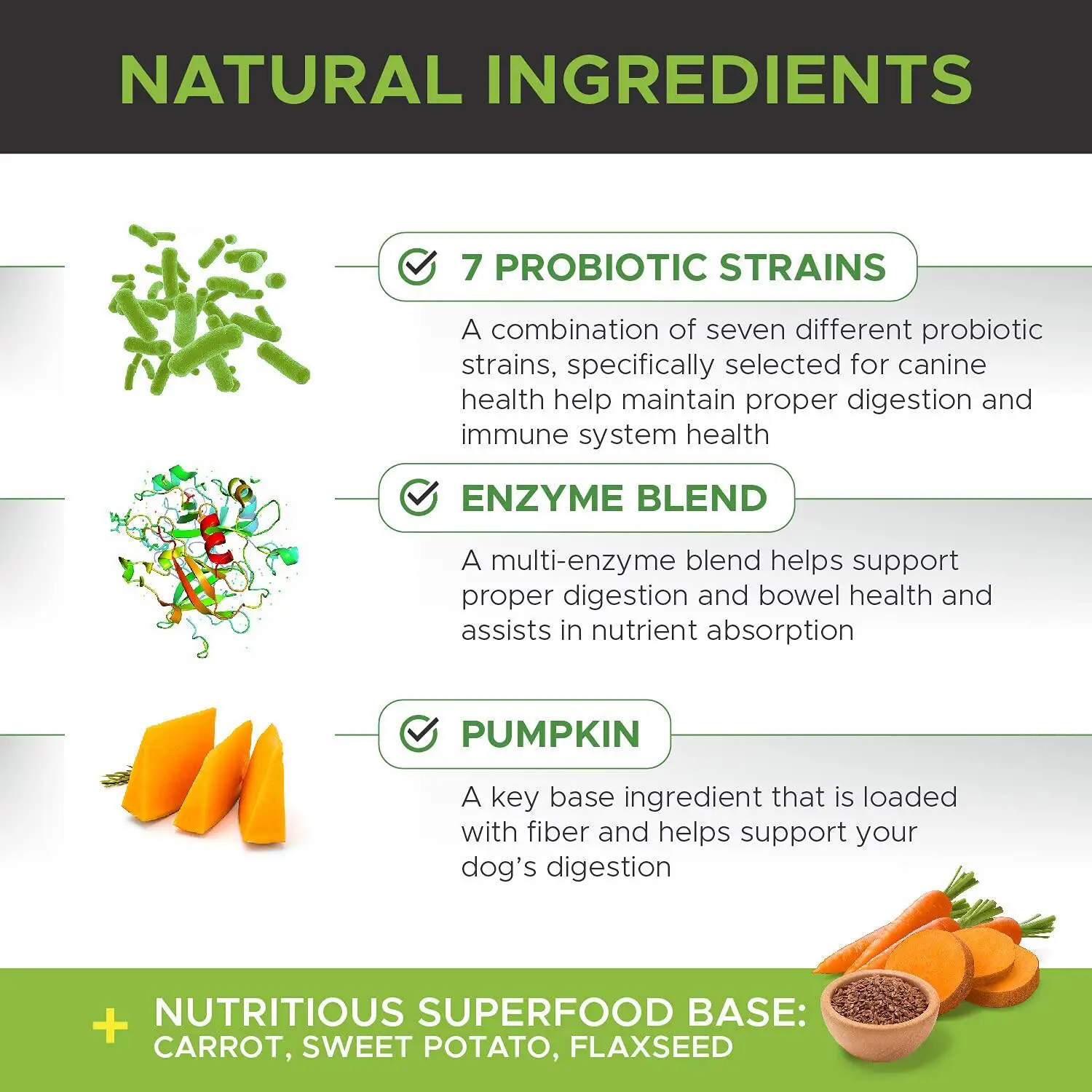 Natural Pet Supplement Probiotics Chews Support Seasonal Allergies & Immune System and Digestive Health for Dogs