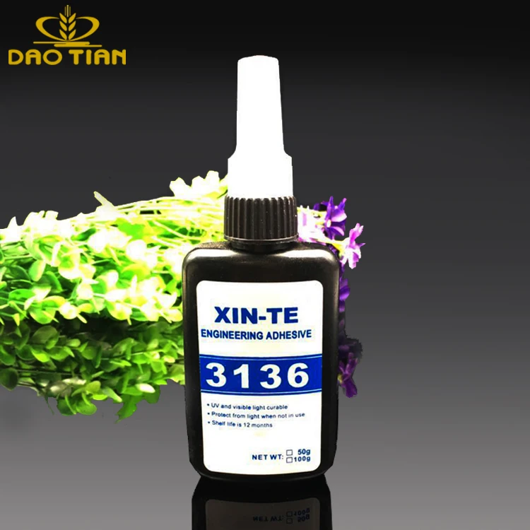 Security Glue Ultraviolet Adhesive UV crystal glass Glue 3136 for Glass and Watch Crystals 50g 50mL