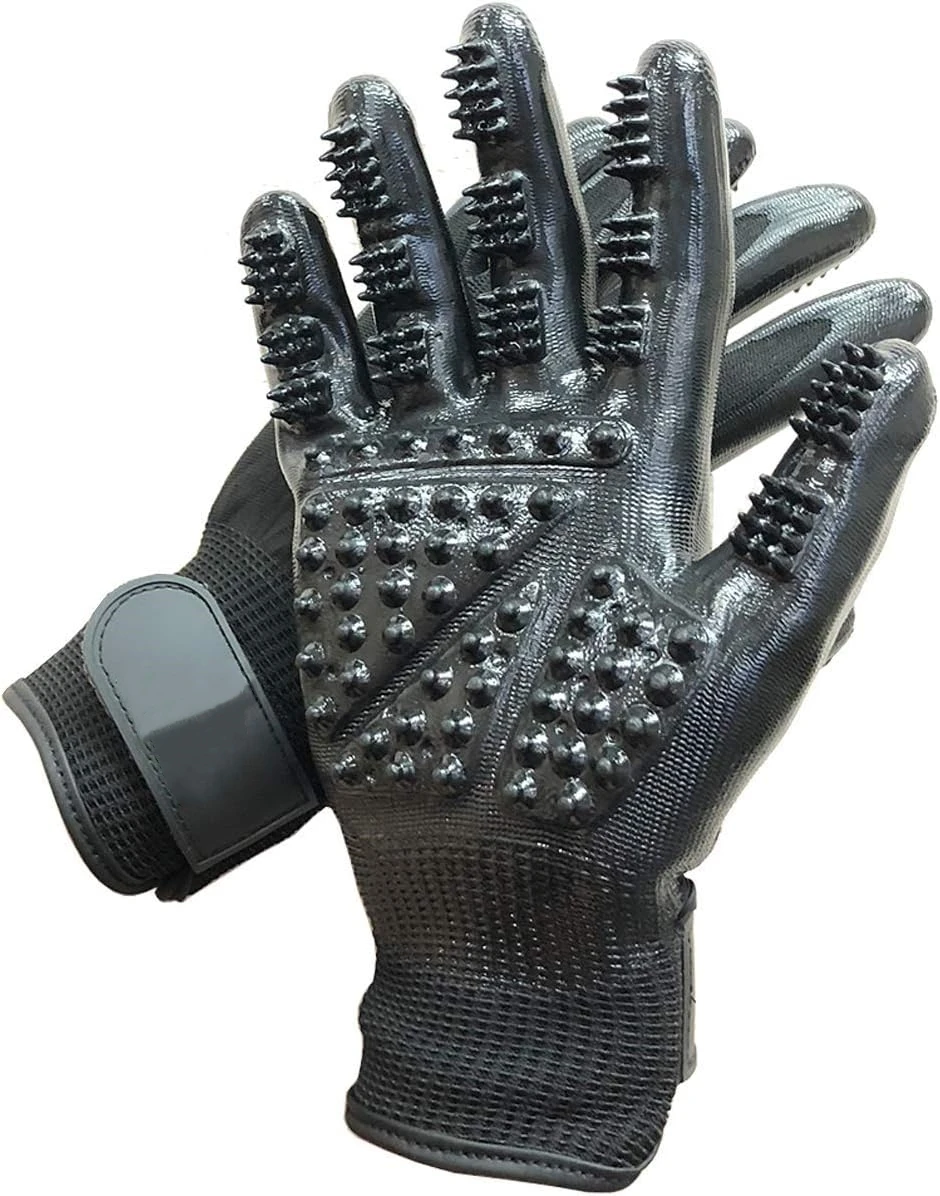 Wholesale Pet Bath Cleaning Gloves Disposable 2 In 1 Shampoo Grooming Silicone Gloves Wipes For Pets Dog