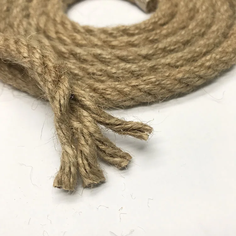 Twine cord wholesale simple 3 strands twisted jute rope 6mm 7mm 8mm 10mm
