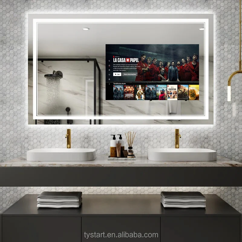 Popular Android System Modern Hotel Home Magic WIFI Android 11 Touch Screen LED Smart TV Mirror