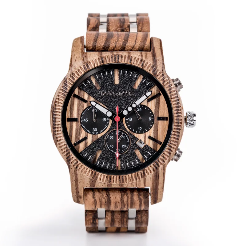 DODO DEER Wood Watch in Quartz Wristwatch Male Man Classic Stopwatch Auto Date