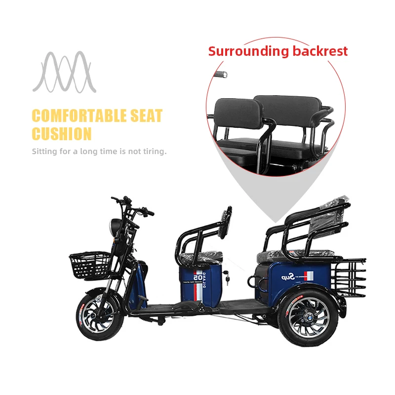 Chinese Manufacturer  Sells Lithium Battery Electric Tricycle Can Carry Both Passengers And Goods Electric 3 Wheel Tricycle