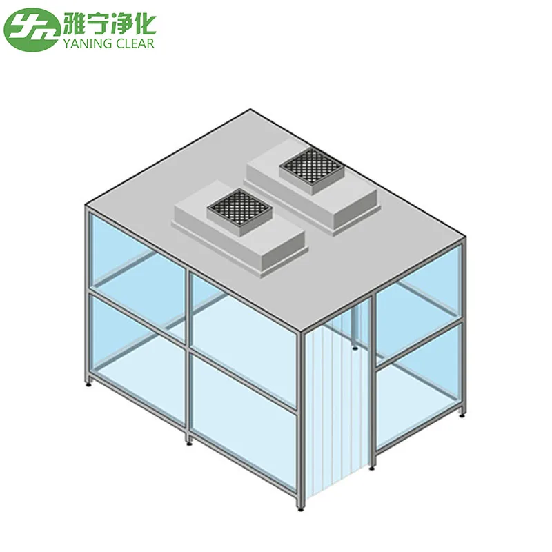 YANING GMP Modular Dust Free Laminar Air Flow Soft Wall Portable Clean Booth Clean Room