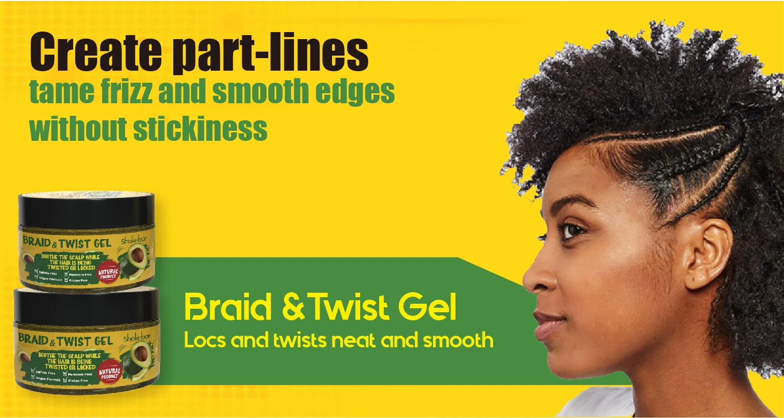 Shakebar Brand new hair braiding private labeling lock and twist gel with high quality