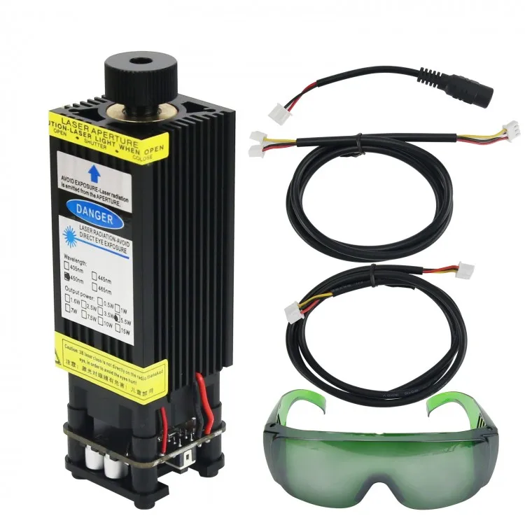 2W 3W 5W 7W 445-450nm Blue Focusable Laser Head Module with PMW