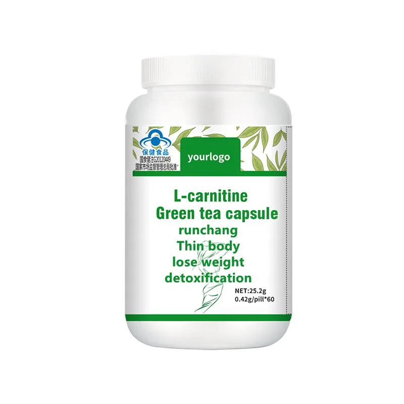 L-carnitine Green Tea Extract Capsules Burn Fat Lose Weight Oxidative decomposition healthcare supplement