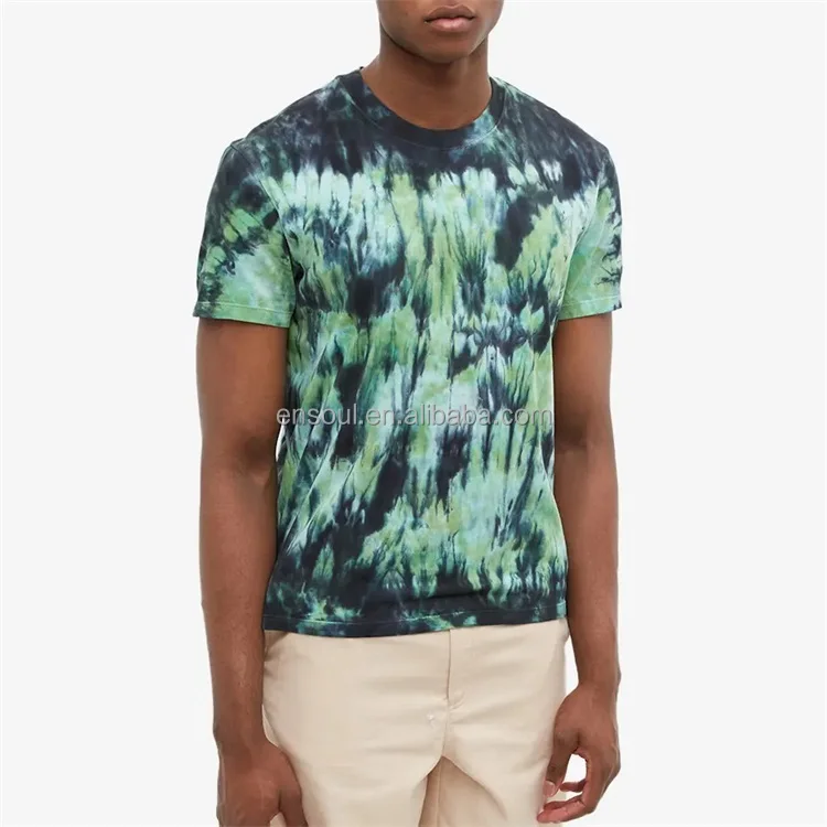 OEM Custom 100% cotton street style streetwear tie dye t shirt for men