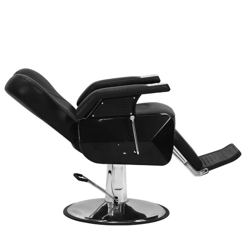 Import China Elegant Shaving Barbershop Antique Black Barber Chair Manufacture