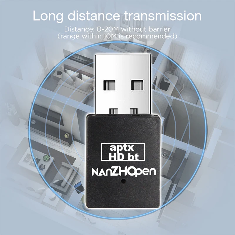 Wireless stereo ble audio adapter APT-X bt receiver with 5.0 aptx hd usb adapter for ps5 games