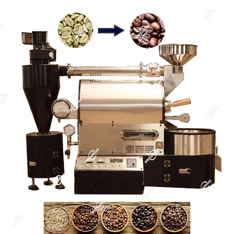 Industrial Home Use Coffee Roaster , Coffee Bean Process Equipment , Commercial Coffee Roasting Machinery