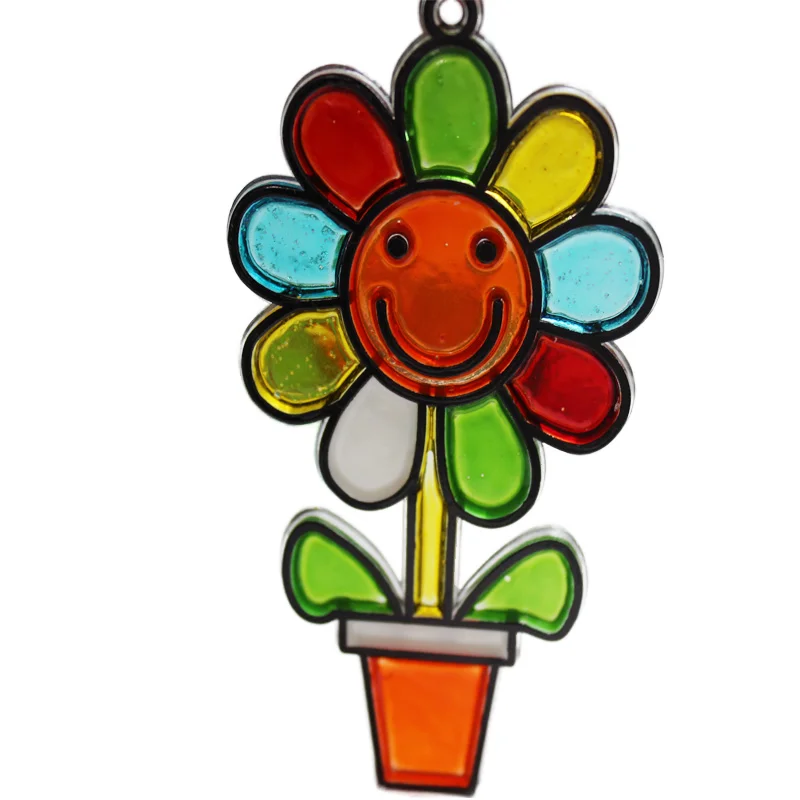 Promotional Price Window Art DIY Flower Insect Animal Suncatcher Craft Kit for Children Painting Class