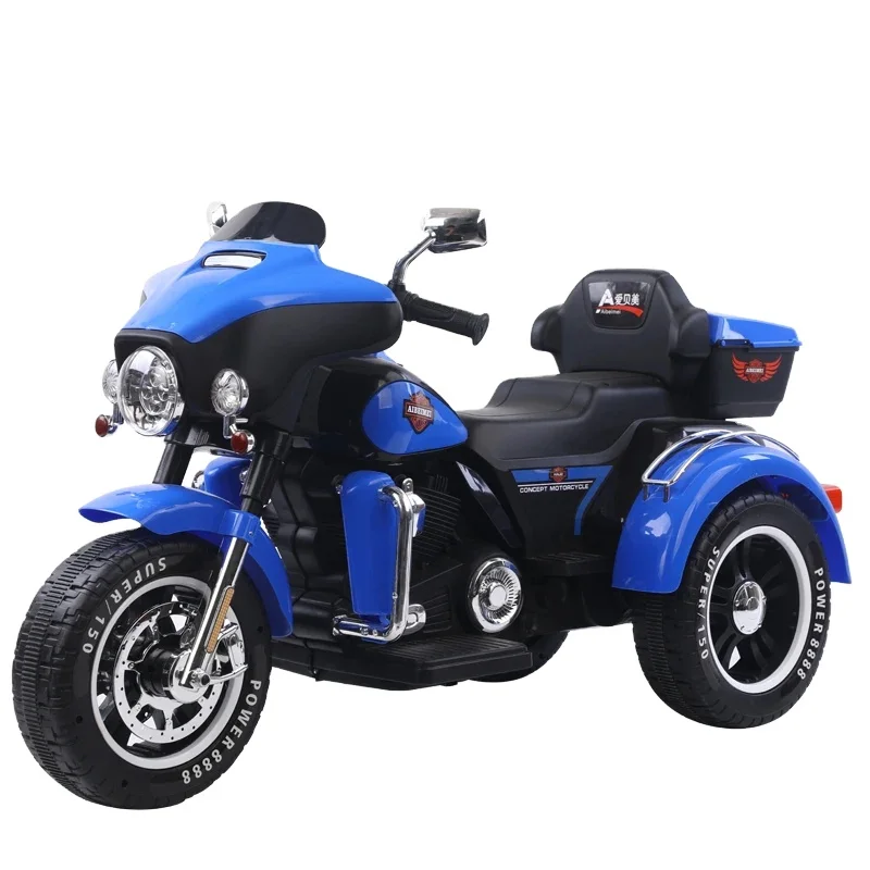 Best Selling Simulation key start electric motorcycle 2-6 years old baby boy and girl battery tricycle