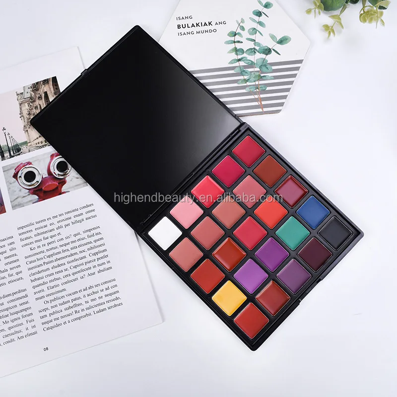 No Logo 25 colors cream palette Make your own lip gloss waterproof lipstick lip palette