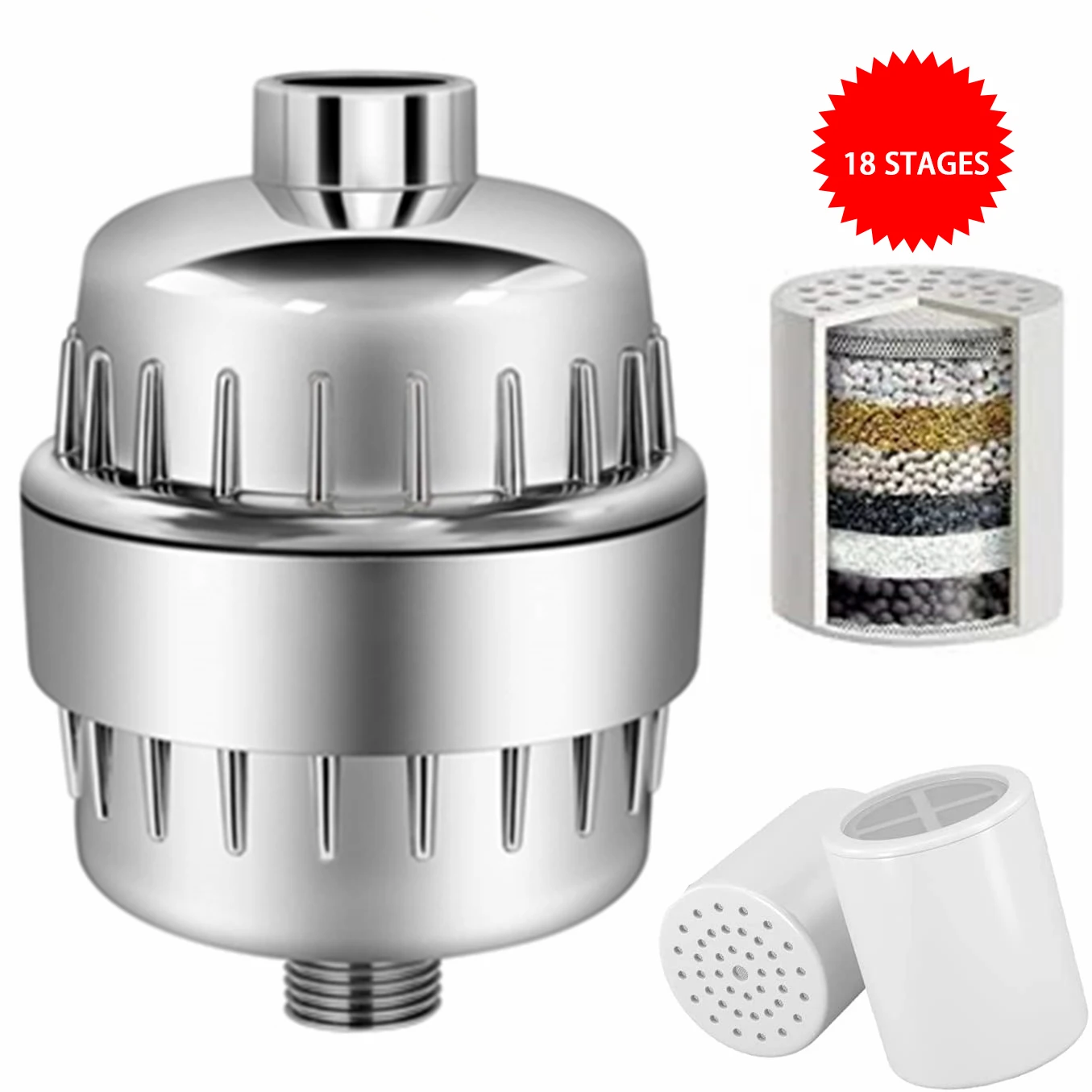 18 этап высокий выход Универсальный фильтр насадки для душа хлора колодезной воды фильтр