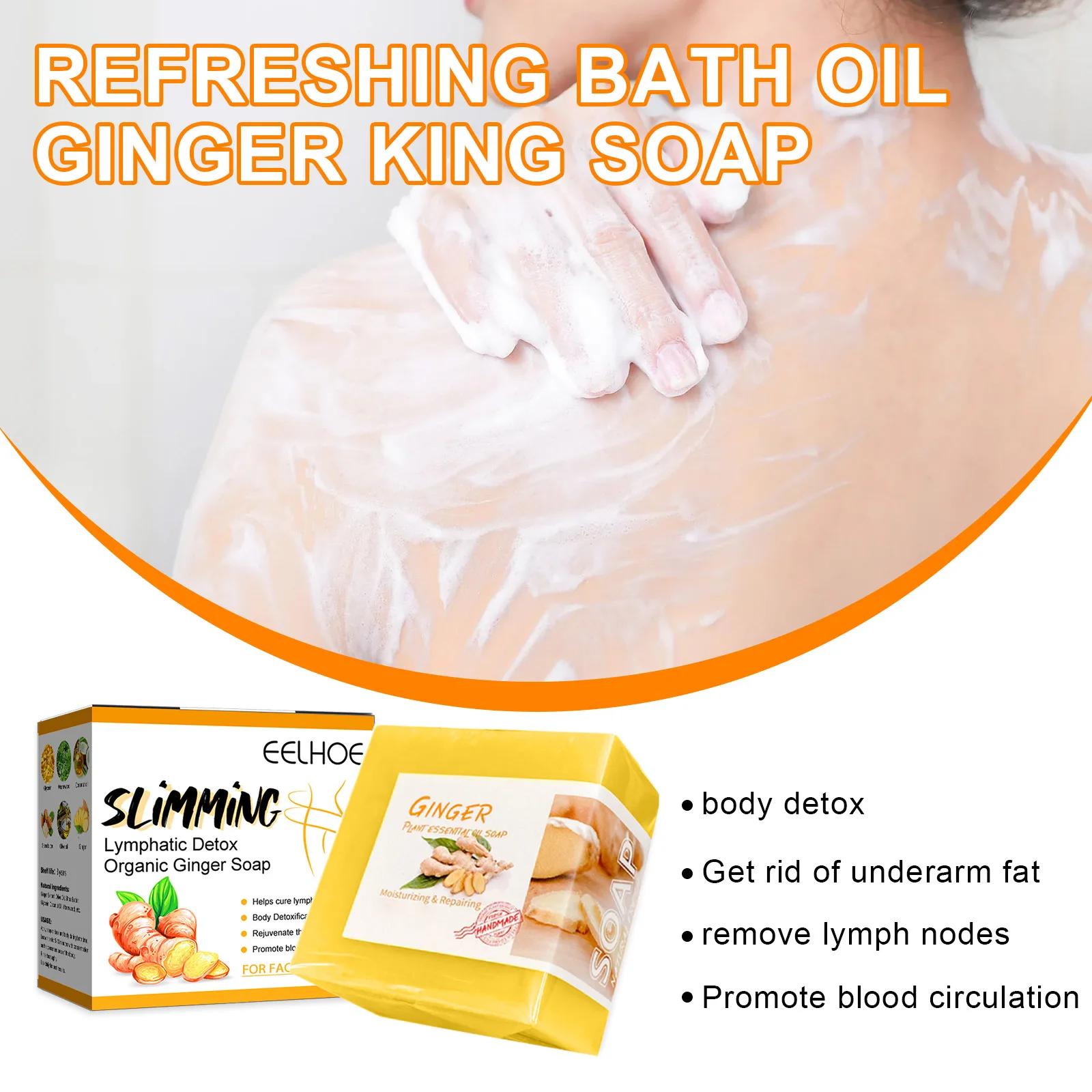Removal Pimple Pore Acne Treatment Sea Salt Soap Goat Milk Moisturizing Glycerin Soap Base Whitening Ginger Bath Soap