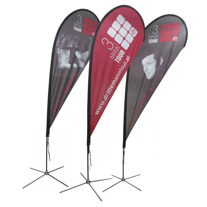 Custom Polyester Exhibition Event Teardrop Festival Sports Feather Flag Waterproof Beach Promotional Flags Banners with Stand