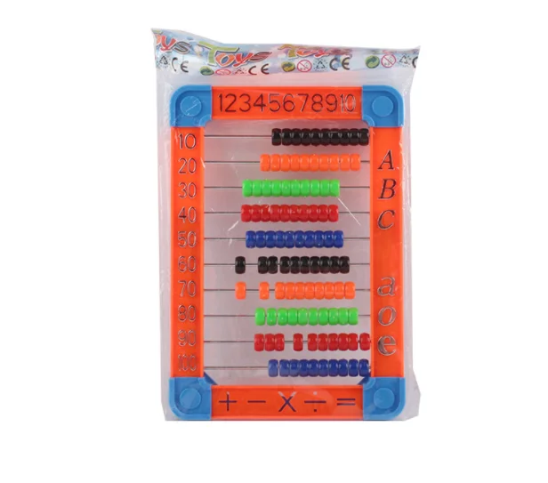 Children early learning baby beads math counting plastic abacus display math toy classic educational counting toys for kids