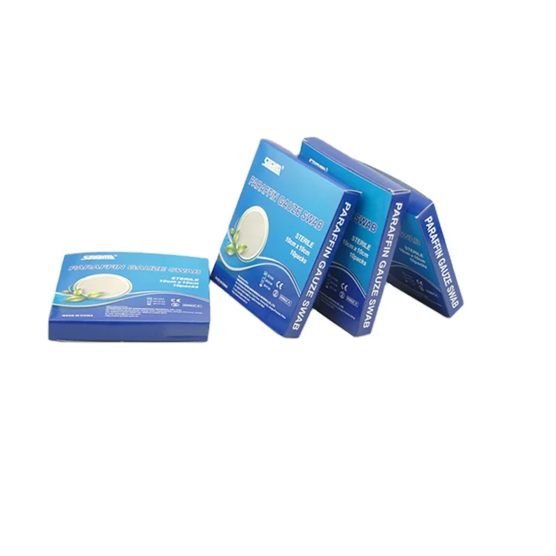 Sterile paraffin gauze dressing burn dressing  5x5cm,7.5x7.5cm,10x10cm,10x20cm,10x30cm,etc