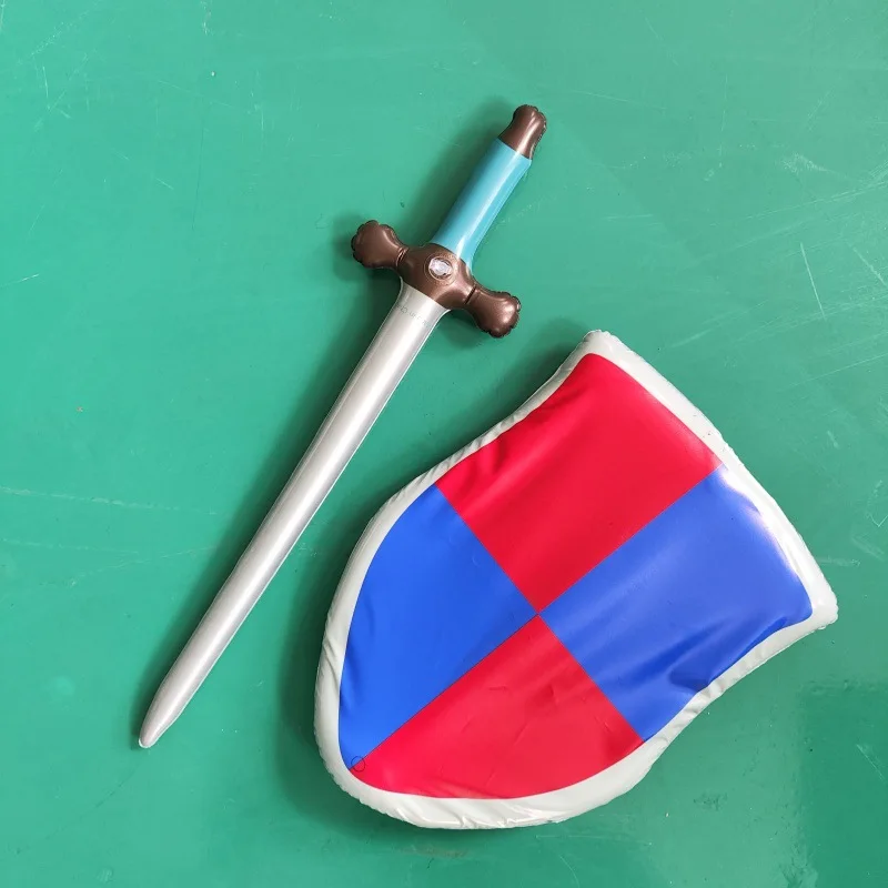 Customizable pvc inflatable sword shield fencing model for kids outdoor toys party cosplay