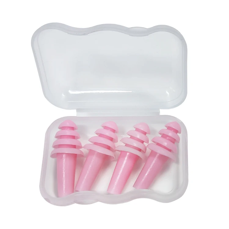 Reusable Silicone Earplug 32db Soft Silicone Ear Plugs with Case and Logo