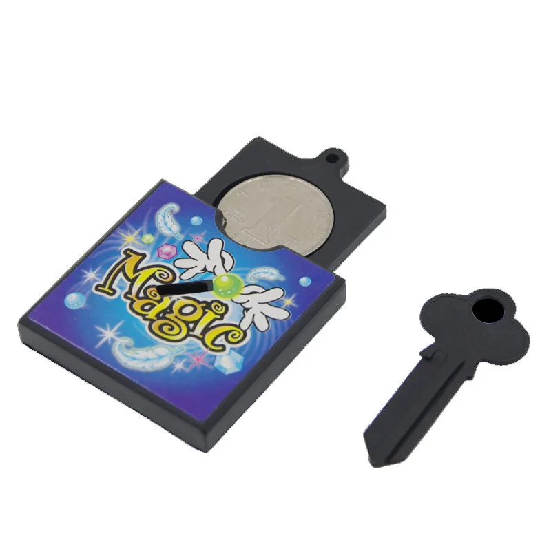 Key Through Coin Easy Magic Tricks Pieces Coin Prop Cool Secret Toys Magic Trick Box Illusion Magic Trick Sets