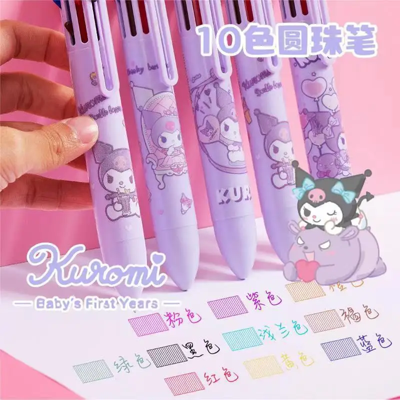 High appearance level limit cartoon multicolor ballpoint pen students must hand book 0.5 press stroke ballpoint pen gel pen