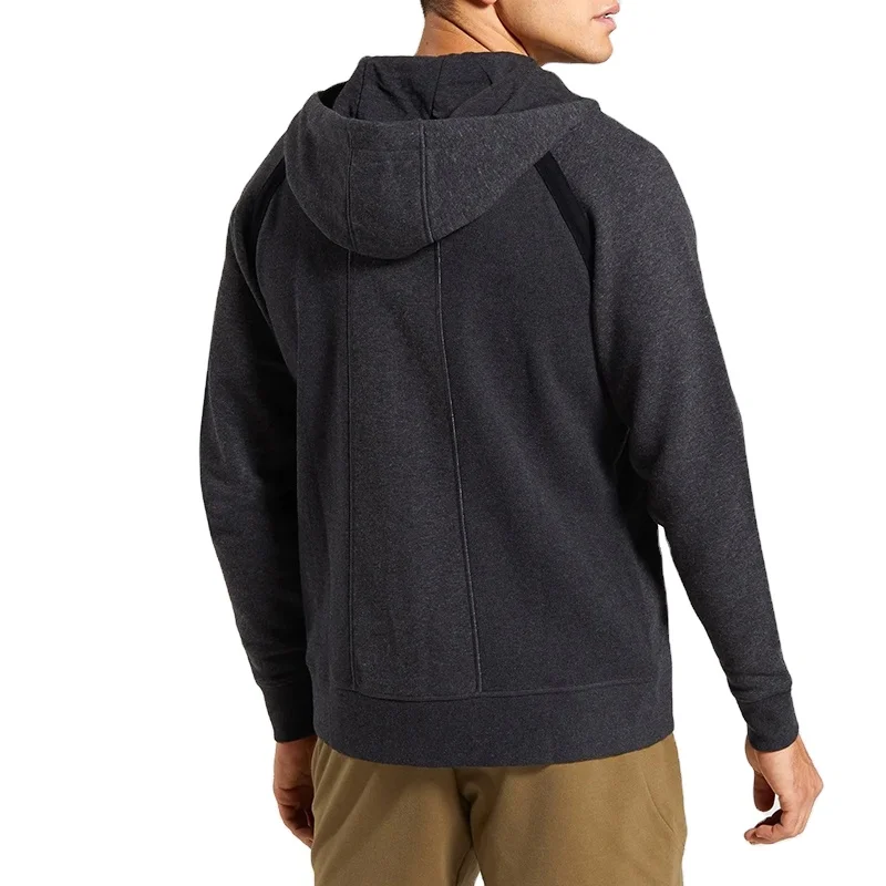 
breathable stretch full zip baseball custom gym hoodie 