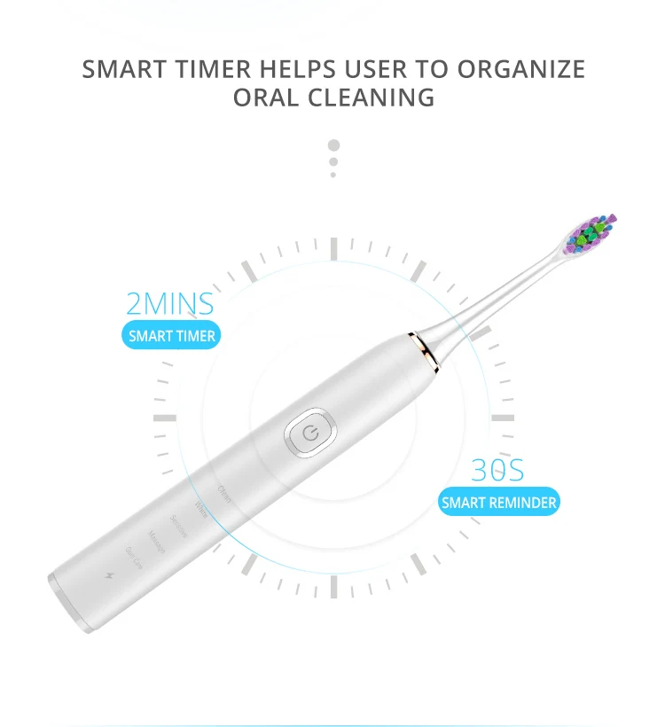 Or-Care Portable Whitening Sonic Electrical Rechargeable Toothbrush with Wireless Charger