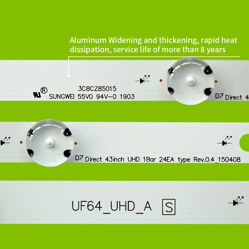 Прямой 43-дюймовый uf64 _ UHD A Подсветка панели телевизора для LG 43UH610A 43UH6030-SB 43UH6000 43UF6400-UA 43UF6400