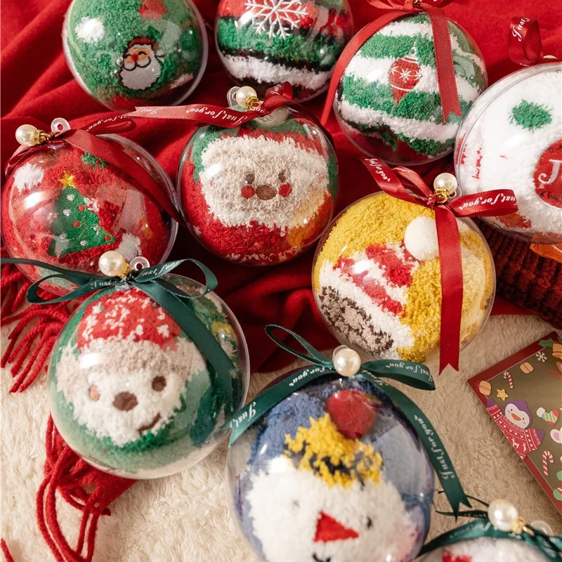 Winter Warm kawaii Cute Santa Claus Deer Christmas Socks Women Bed Fluffy Cozy Fuzzy Socks