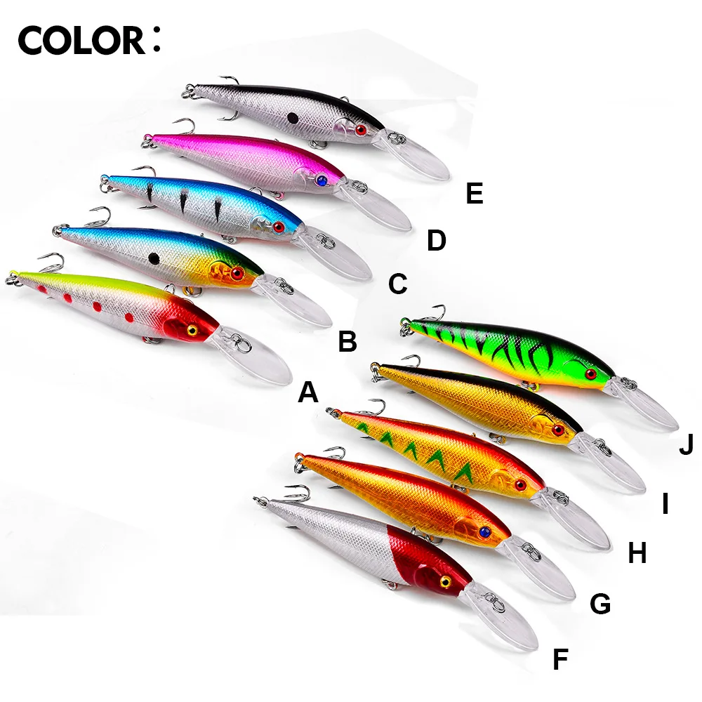 11.5cm 10.5g Floating Fishing Lure Bait Biglip Minnow Bait Hard Bait for Freshwater Top Water