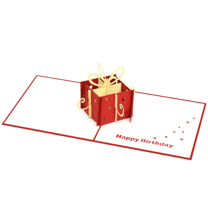 Beautiful Birthday gift 3D Pop up greeting card Vietnam Handmade Lasercut Cheap price Kirigami