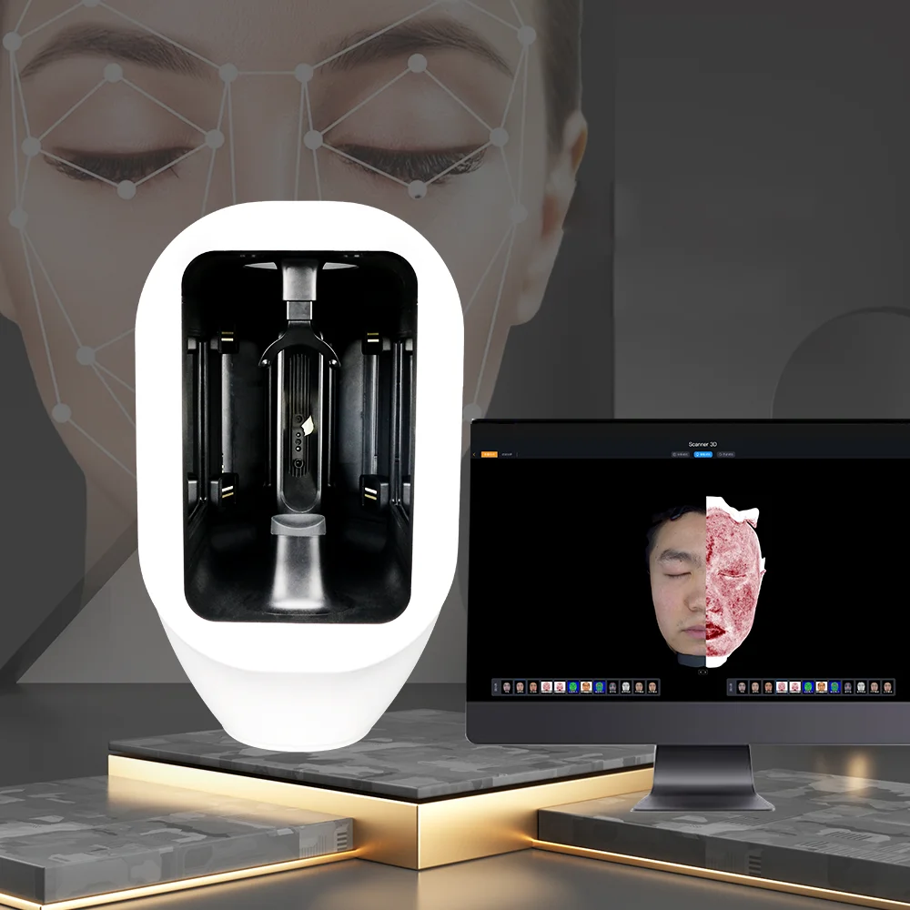 Hot Selling Full Face Derma Scanner 3D Professional Skin Analyzer Machine Skin Colour Detector