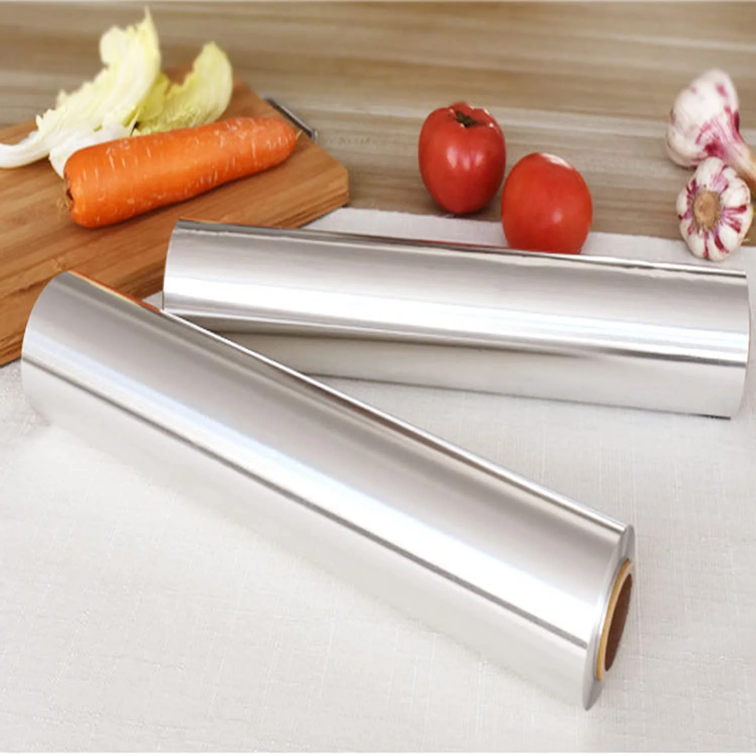 OEM food grade metal packaging household aluminum foil for kitchen use paper foil paper aluminum foil roll