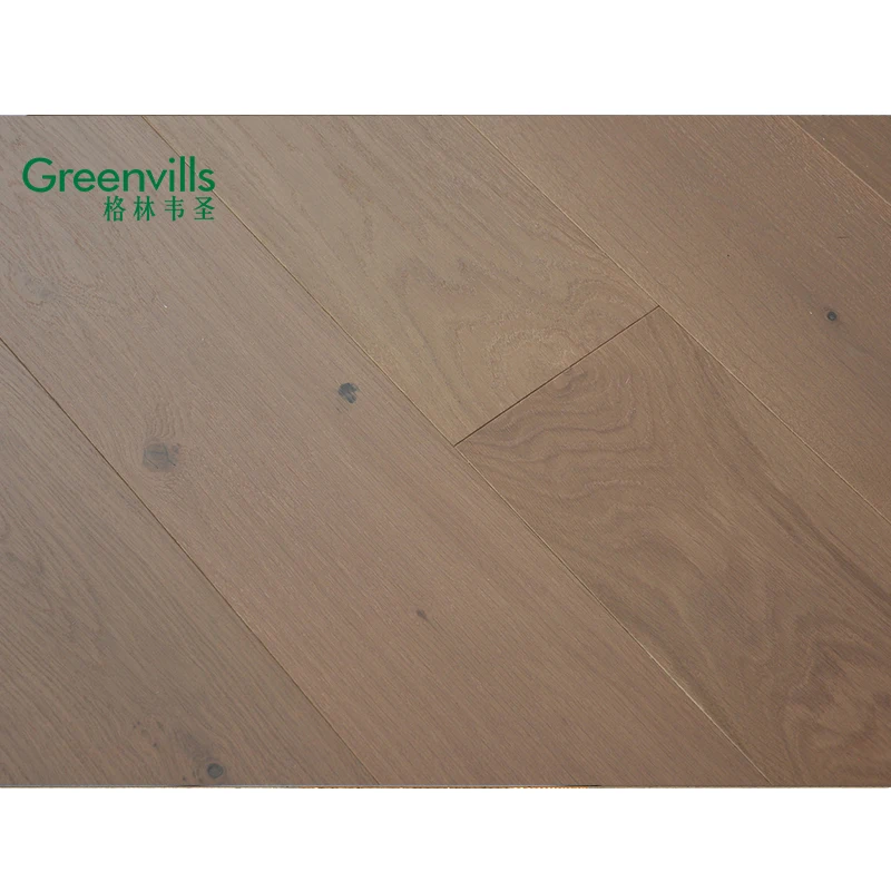 Big plank light color natural oak engineered wooden flooring, wide board parquet, solid wood floors