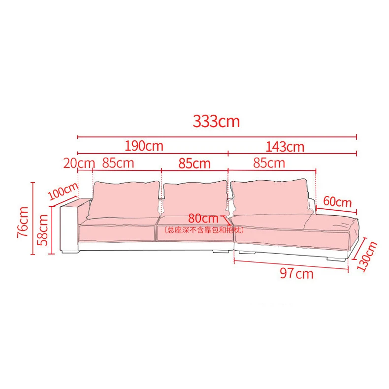 leather sofa modern minimalist living room small apartment Nordic light luxury wind special-shaped corner art sofa