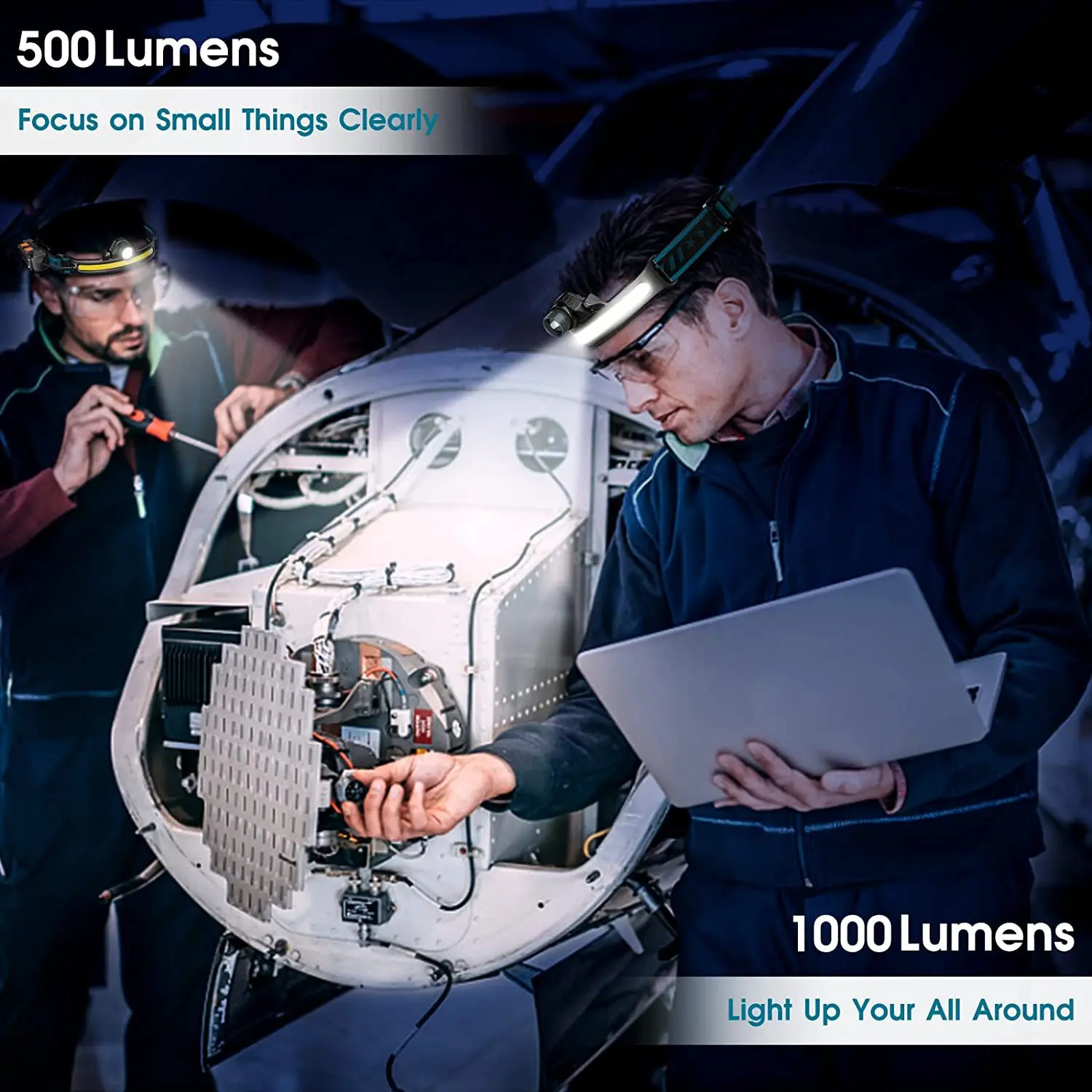 New Release Induction Headlamp XPG+COB LED Head Lamp with Built-in Battery Flashlight USB Rechargeable 6 Modes Head Torch