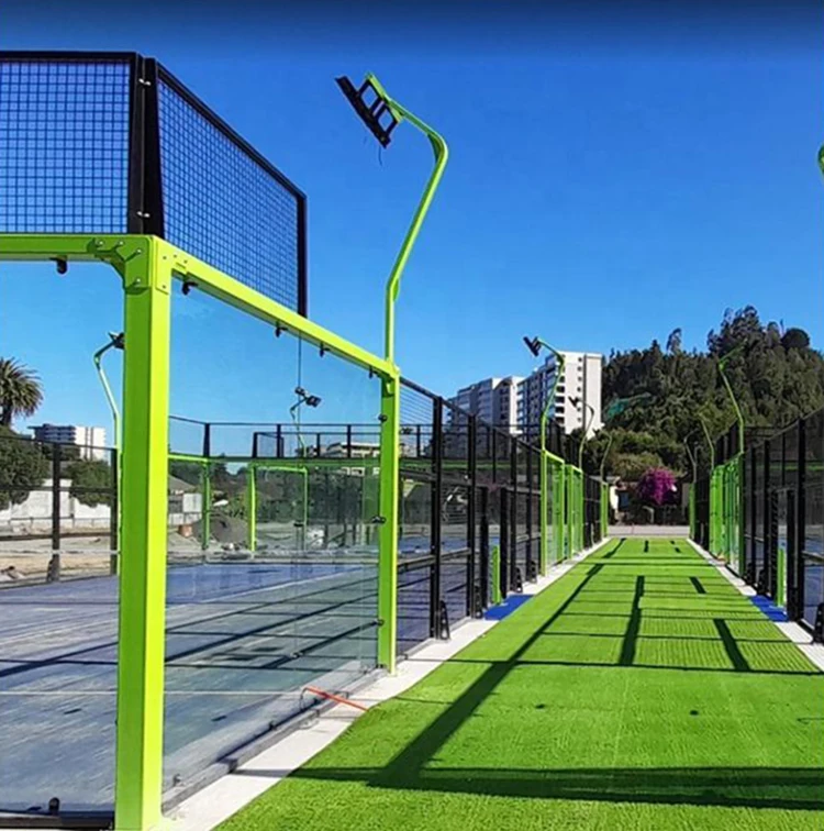 Оптовая продажа от производителя закрытый открытый корт стеклянный Padel-корт весло панорамный Padel теннисный