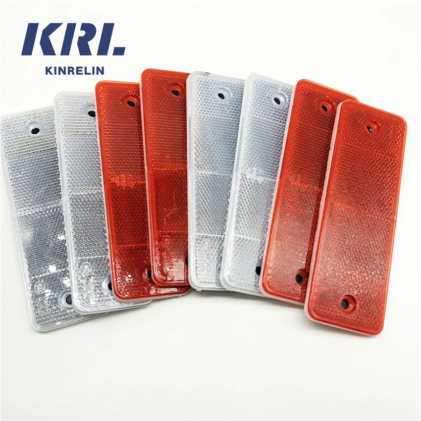 Bike Trailer Truck Boat Marker Round Rectangle Amber Reflector Lamp Adhesive Tape