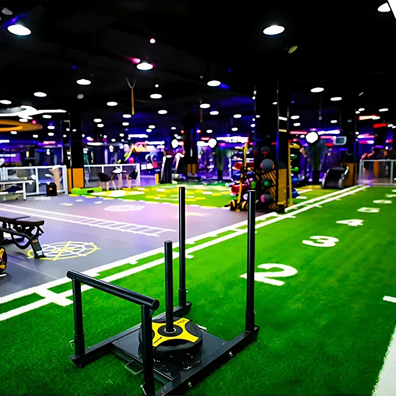 High Density Gym Flooring Turf Pull Sled Turf Meter Marked Gym Artificial Grass