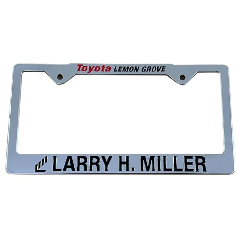 Cheap Personalized logo debossed Plastic license plate frame