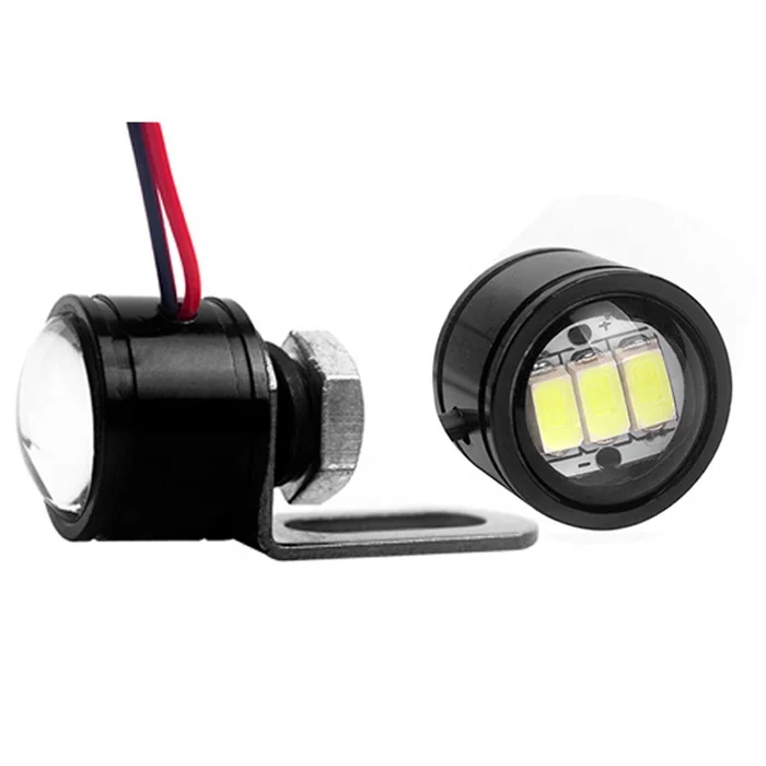 3W 12V White Red Green Blue Yellow Mini Size Motorcycle Grill Strobe Light car LED Flashing Eagle Eye Lamp