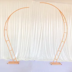 Wedding party stage decoration moon heart shape metal stand backdrop wedding props ornamental arch geometric road guide