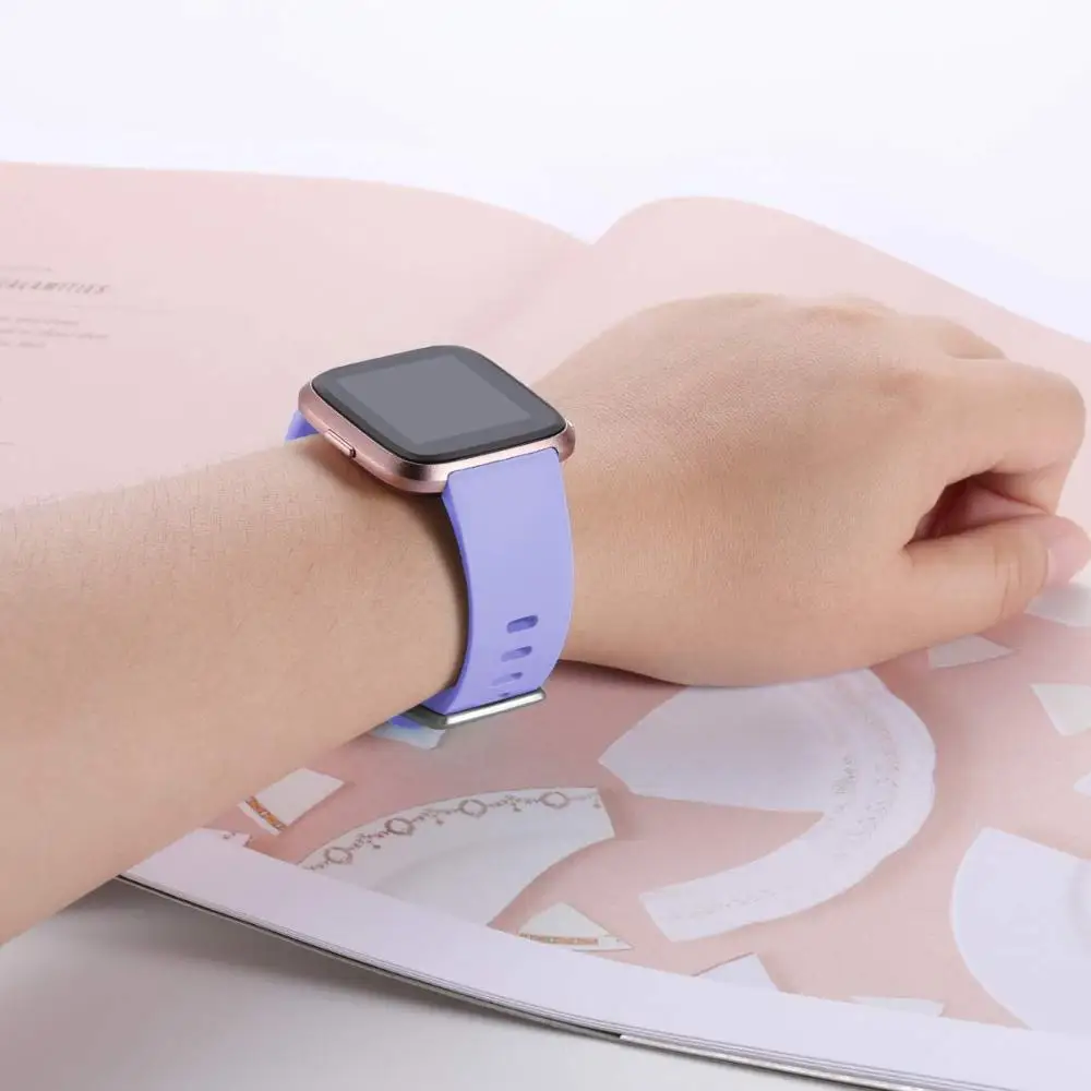 Wholesale Silicone Rubber Watch Band Strap for Fit Bit Versa Wristband Replacement Rubber WatchBand Factory