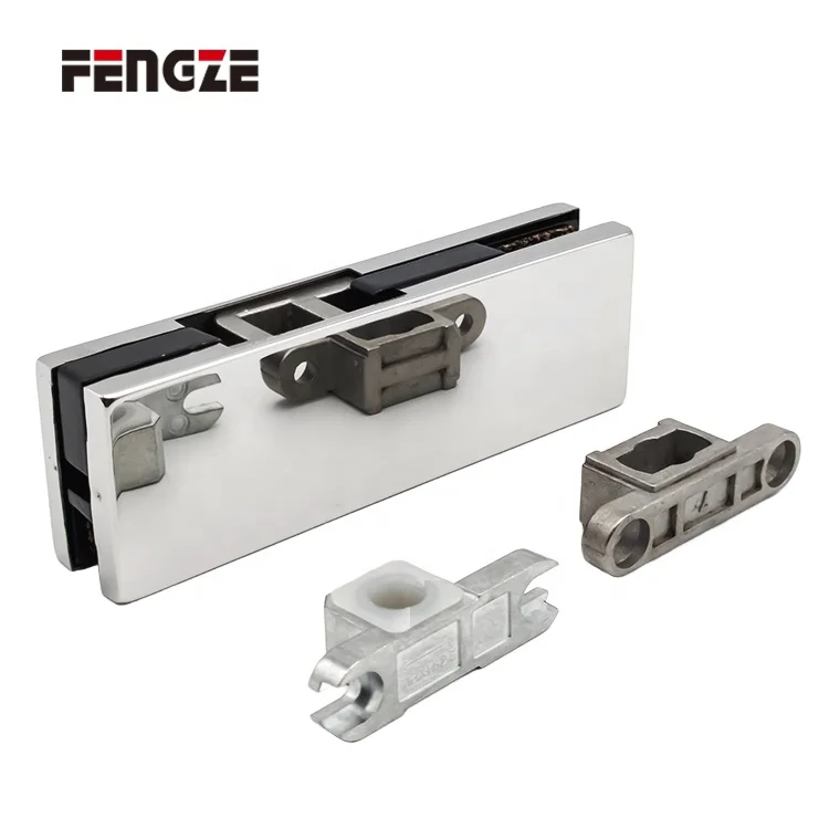 Stainless Steel Patch Clamp Door Fitting VVP Self Closing Glass Door Floor Hinge for Frameless Glass Door Clip