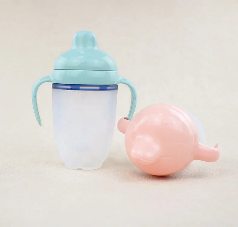 Newest BPA Free Food Grade Nursing Silicone Baby Drinking Cup Learning Bottle With Straw Other Baby Feeding Products